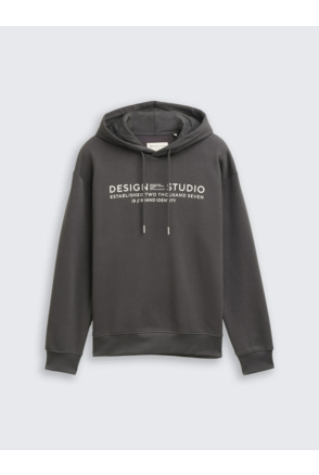 Basic hoodie sweatshirt met print