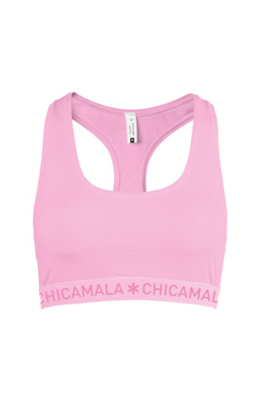Dames 1-pack racer back effen Pink