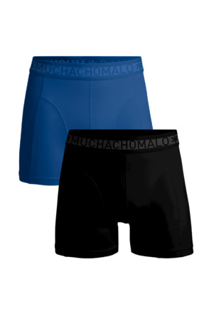 Heren 2-Pack Boxershorts Effen Black/Blue