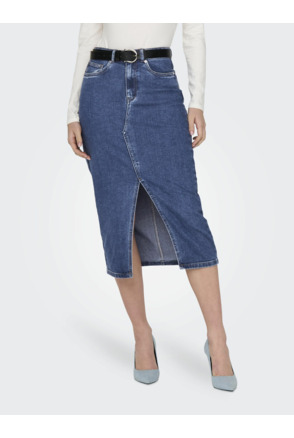 ONLSIRI FRONT SLIT SKIRT DNM GUA NO