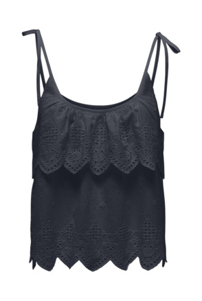 Regular Fit U-Neck Sleeveless (S/L) Mouwloze top met mooi sint-jakobsschelpdetail en U-hals