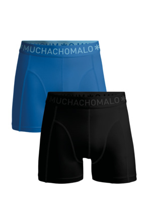 Heren 2-Pack Boxershorts Effen Black/Blue