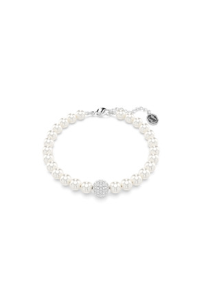 Swa Remix Strand Rhodium shiny Crystal White Pearl