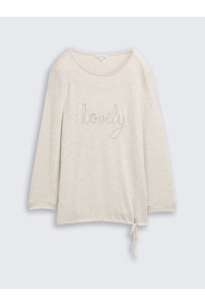 Shirt met lange mouwen en letters