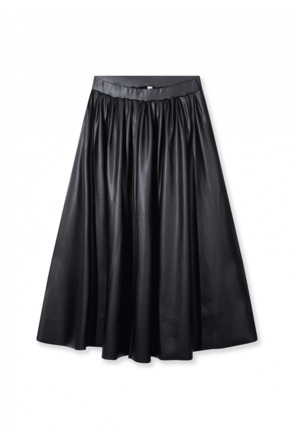 10DAYS Dames leren plissé rok polyester elastaan