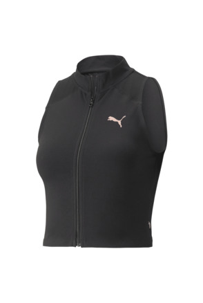 Full Zip Cropped Top Puma Black