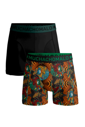 Mannen 2-pack shorts Rastafarian Print/Black