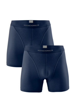 Heren 2-Pack Korte Effen Blue/Blue