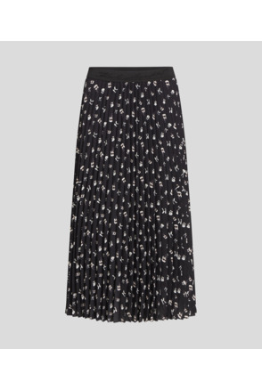 IKON KARL AOP PLEATED SKIRT