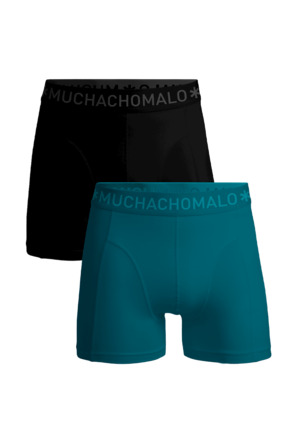 Heren 2-Pack Boxershorts Effen Black/Blue