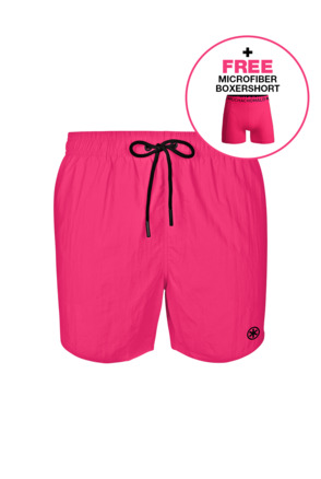 Jongens Zwembroek Effen Neon Pink