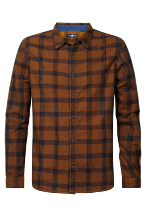 Men Shirt Long Sleeve Check