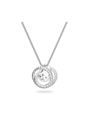 Generation Pendant Medium Rhodium shiny Crystal