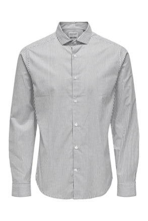 Slim Fit Overhemdkraag Lange Mouwen (L/M) Heren
