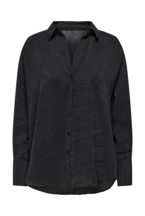 Oversize Fit Shirt Collar Long Sleeves (L/S) Oversized fit overhemd met knoopsluiting en langer op de rug