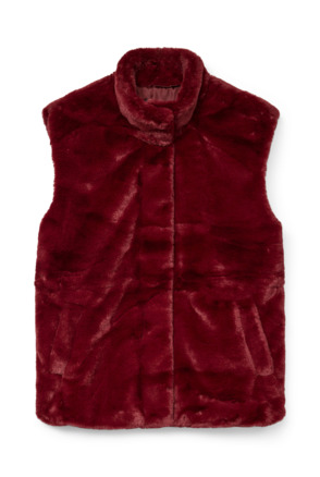 VMSONJAPOPPY FAUX FUR WAISTCOAT GA