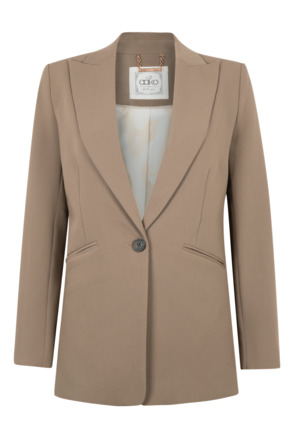 Aaiko Dames Blazer Dark Taupe Viscose Elastaan