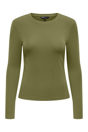 Tight Fit O-Neck Long Sleeves (L/S) Basic top met ronde hals en lange mouwen voor jeugdige vrouwen