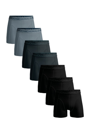 Heren 7-Pack Boxershorts Effen Black/Blue