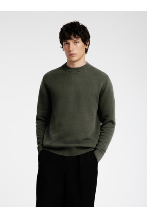 SLHDANE LS KNIT STRUCTURE CREW NECK