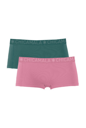 Dames 2-pack Boxershorts Effen Pink/Purple