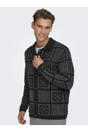 Relaxed Fit Split Hals Lange Mouwen (L/M) Heren