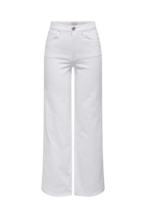 Wide Leg Fit Jeans met wijde pijpen en hoge taille en riemlussen