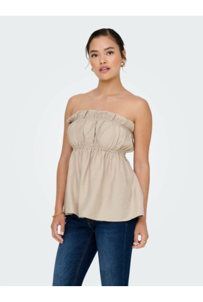 ONLLINO RUFFLE BANDEAU TOP WVN OX