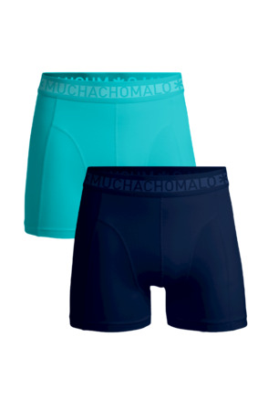 Heren 2-Pack Boxershorts Effen Blue/Blue