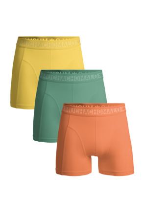 Jongens 3-Pack Boxershorts Effen Orange/Green/Yellow