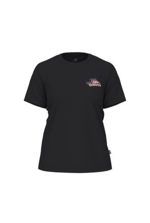 New Balance Dames Multi Linear T-shirt Kleding Zwart