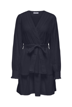 Regular Fit V-Neck Long Sleeves (L/S) Elegante regular fit jurk met ceintuur in de taille