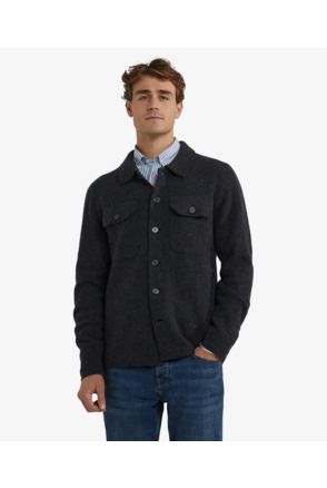 Fashion Button Cardigan 100% Wool Blend Heren