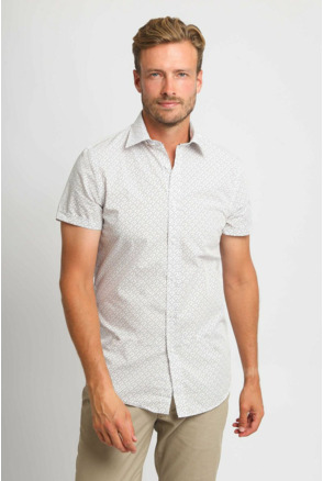 Suitable Short Sleeve Overhemd Print Multicolour