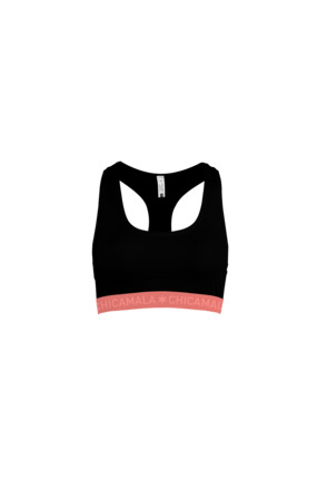 Dames 1-pack racer back effen Black