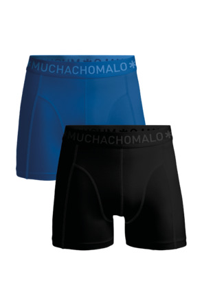 Jongens 2-Pack Boxershorts Effen Black/Blue