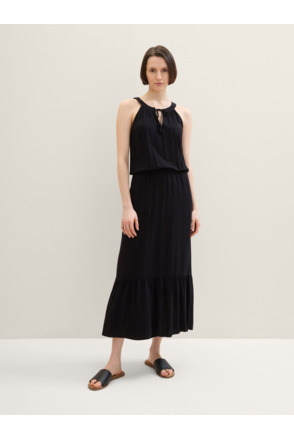 Maxi-jurk met halternek