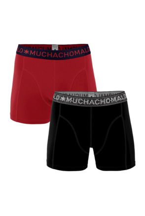 Heren 2-Pack Korte Effen/Effen Darkblue/Red