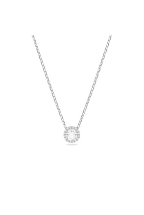 Una Angelic Pendant Round Rhodium shiny White