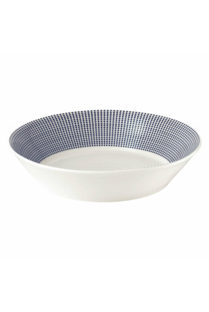 Pacific Pasta Bowl 23cm 9in Blue Dots