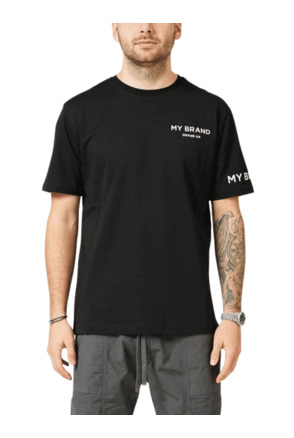 MY BRAND UPSIDE DOWN LOGO BLACK T-SHIRT