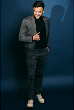 Suitable Jersey Suit Antraciet