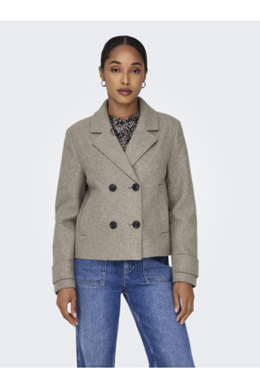 Spread Collar Long Sleeves (L/S) Omgekeerde jas met korte knoopsluiting