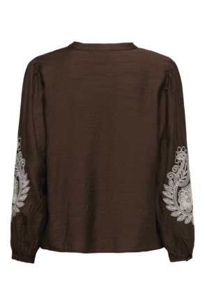 Regular Fit O-Neck 7/8 Sleeves (7/8) Regular fit top met knoopdetail voor dagelijks gebruik