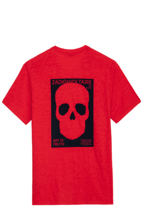 Stockholm flamme skull block  100% COTON T-SHIRT MEN