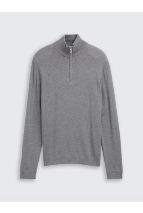 Troyer half zip trui Kasjmier-blend