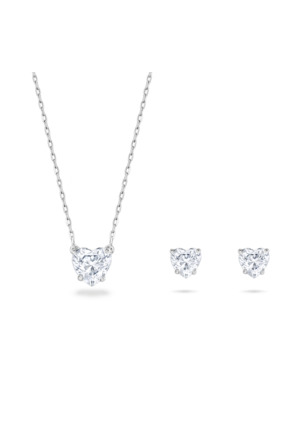 Stilla Pear Attract Set Rhodium shiny White