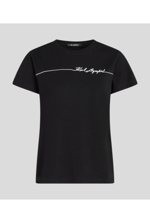 LINE SIGNATURE PRINT T-SHIRT