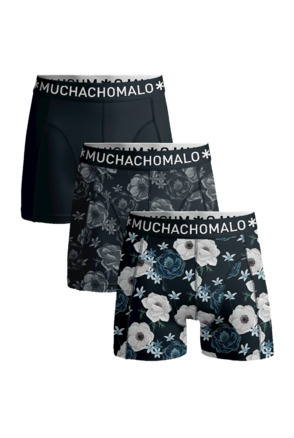 Heren 3-Pack Boxershort Print/Print/Effen Print/Print/Grey