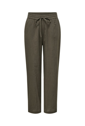 Regular Fit Basic elastische taillebroek met zijzakken
